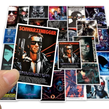 25 Adet Film Terminator Posteri Çıkartmaları Sanat Duvar Dekor Ev Oturma Odası için Klasik Oyuncak Sticker Dizüstü Bagaj Buzdolabı
